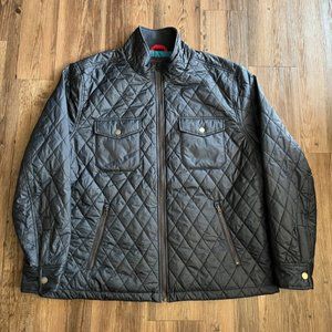 UNTUCKit Marne Quilted Full Zip Jacket Navy Blue 35700 Men's Size XXL 2XL